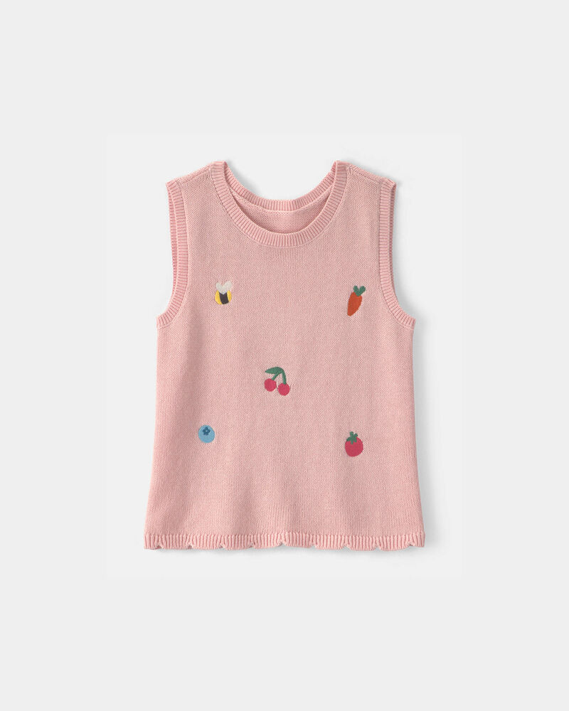 Toddler Girl Summer Icon Tank Top - Pink, image 1 of 3 slides