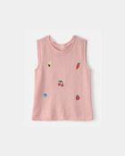 Toddler Girl Summer Icon Tank Top - Pink, image 1 of 3 slides