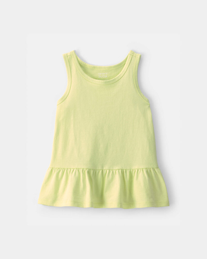 Toddler Girl Peplum Tank Top - Green, image 1 of 3 slides