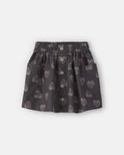 Girls Heart Twill Skirt - Black, image 1 of 4 slides