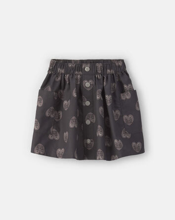 Girls Heart Twill Skirt - Black, 