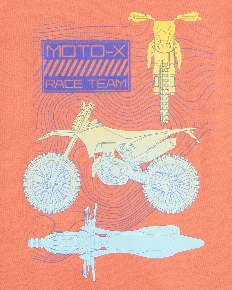 Kid Bicycle BMX Cotton Blend Long-Sleeve Tee - Orange, image 2 of 3 slides