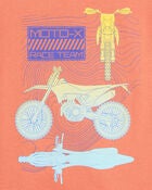Kid Bicycle BMX Cotton Blend Long-Sleeve Tee - Orange, image 2 of 3 slides