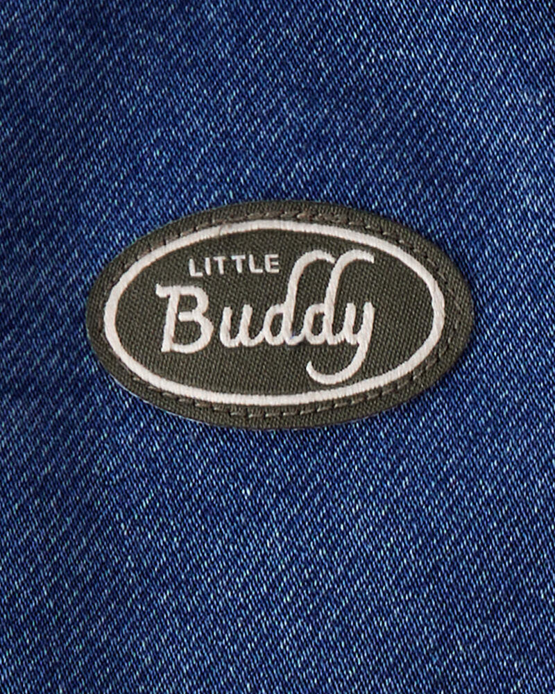 Baby Little Buddy Snap-Up Denim Jumpsuit, image 4 of 5 slides