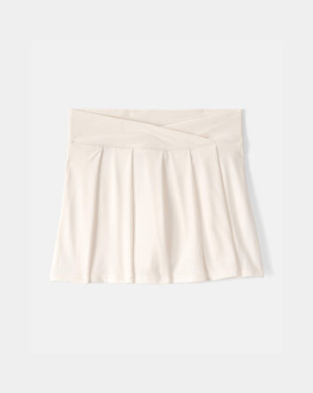 Girls Pleated Active Skort - White, 