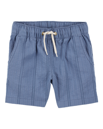 Bébé Short à cordon de serrage en seersucker - Bleu, 