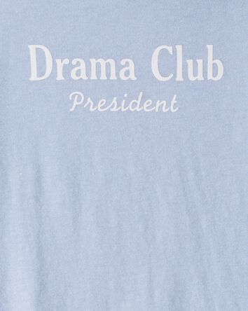 Filles - T-shirt &agrave; manches longues imprim&eacute; Drama Club&nbsp;&ndash; Bleu, 