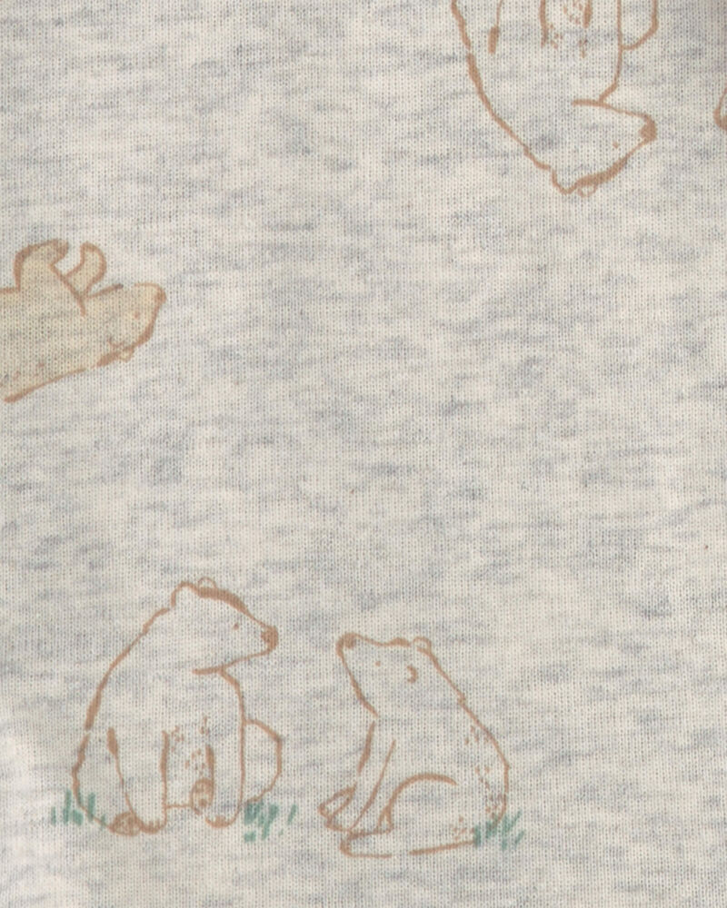 B&eacute;b&eacute; - Ensemble 3 pi&egrave;ces &agrave; superposer en tissu &eacute;ponge &agrave; motif ourson - Gris/Brun, image 3 sur 3 diapositives