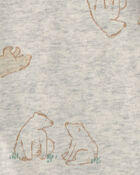 B&eacute;b&eacute; - Ensemble 3 pi&egrave;ces &agrave; superposer en tissu &eacute;ponge &agrave; motif ourson - Gris/Brun, image 3 sur 3 diapositives