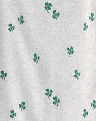 Kid Organic Cotton Pyjamas in Lucky Clovers Print, image 3 of 4 slides