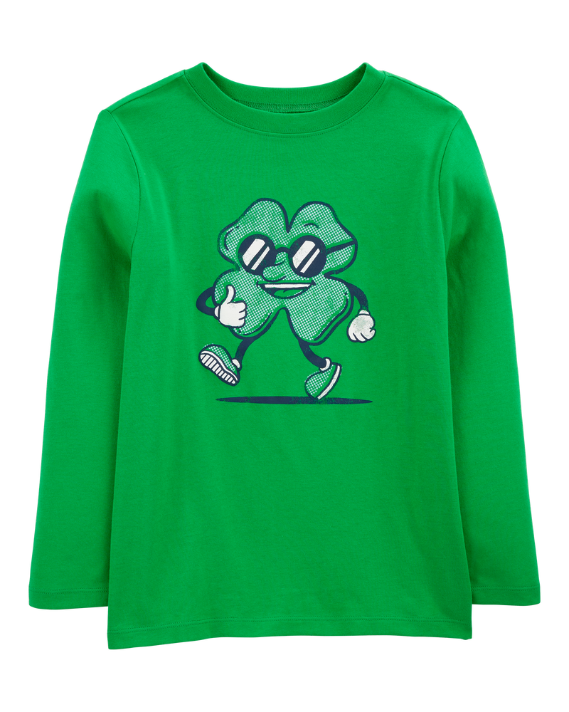 Boys St. Patrick's Day Long-Sleeve Tee - Green, image 1 of 3 slides