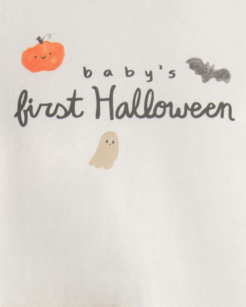B&eacute;b&eacute; - Ensemble 2 pi&egrave;ces cache-couche manches longues &laquo;Baby&rsquo;s First Halloween&raquo; et pantalon  &ndash; Orange/Cr&egrave;me, image 2 sur 4 diapositives