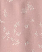 Toddler Girl Organic Cotton Dress in Pink Bunnies Print, image 4 of 5 slides