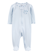 Baby Floral 2-Way Zip Thermal Sleeper Pyjamas, image 1 of 6 slides