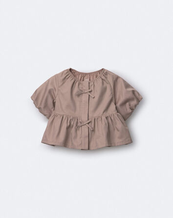 Tout-petit fille - Haut p&eacute;plum &agrave; manches bouffantes &ndash; Mauve, 