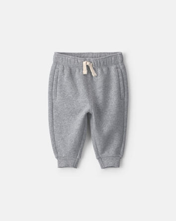 Baby Boy Fleece Pants - Grey, 