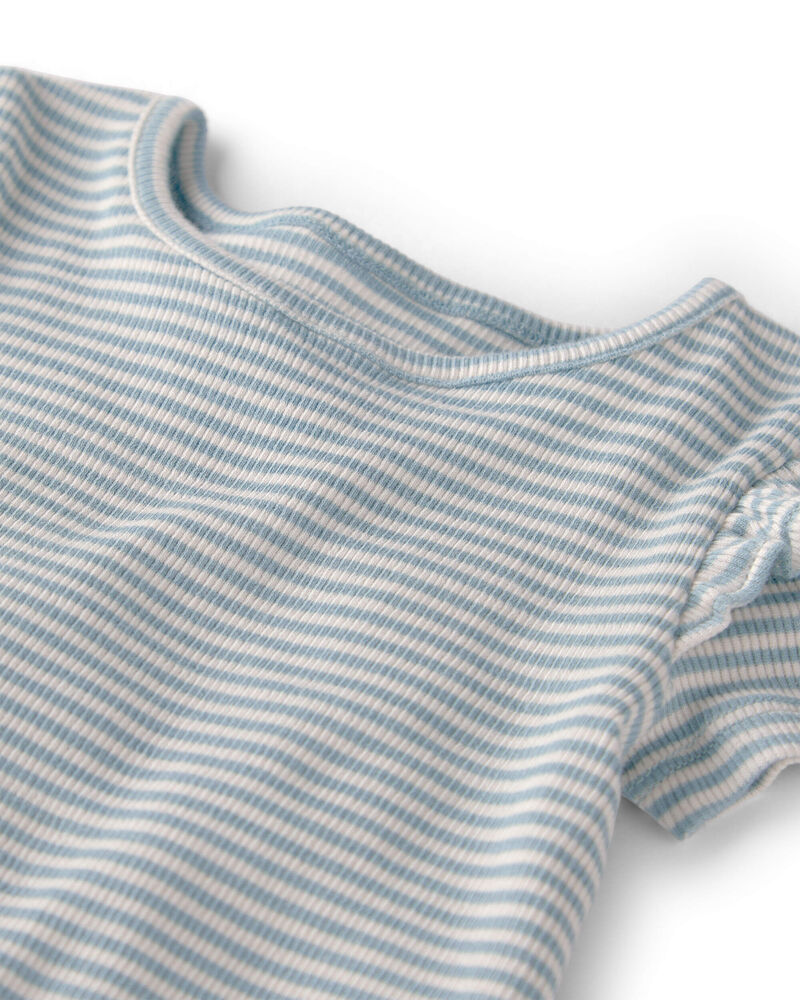 Baby Girl 3-Pack Organic Cotton Flutter Bodysuits, image 2 of 6 slides