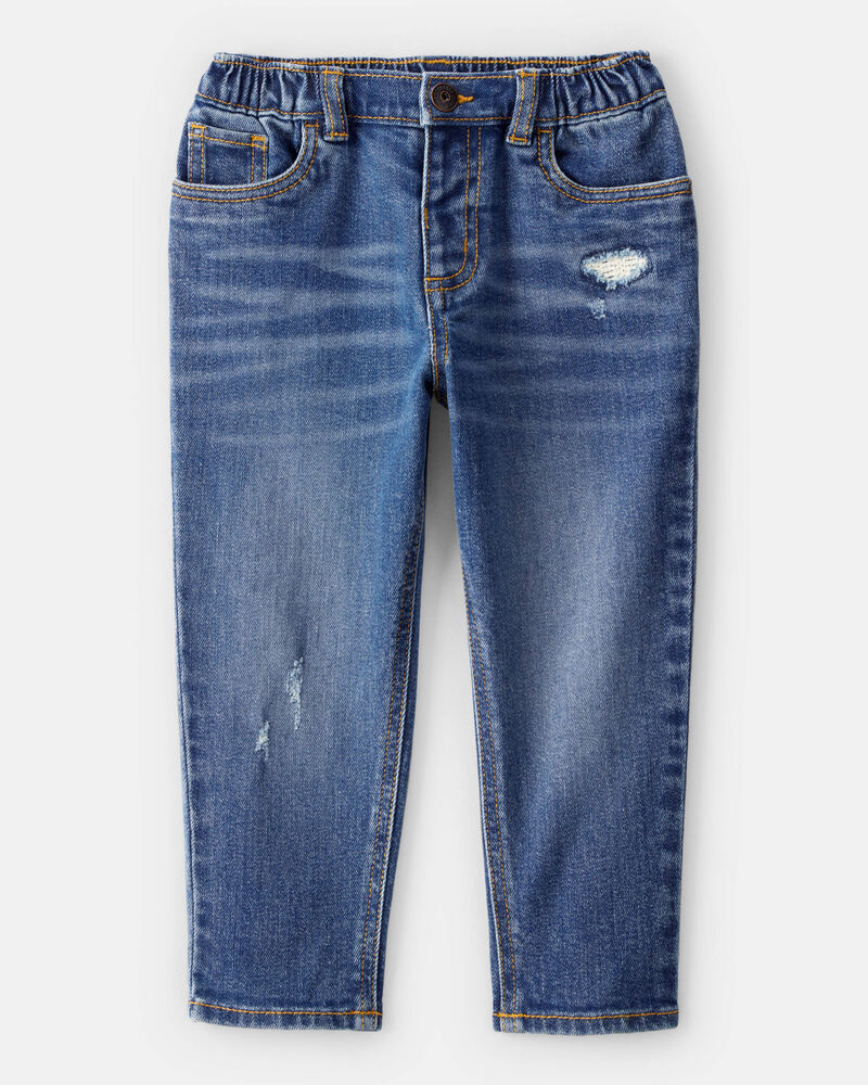 Toddler Boy Distressed Denim Jeans - Blue, image 1 of 4 slides