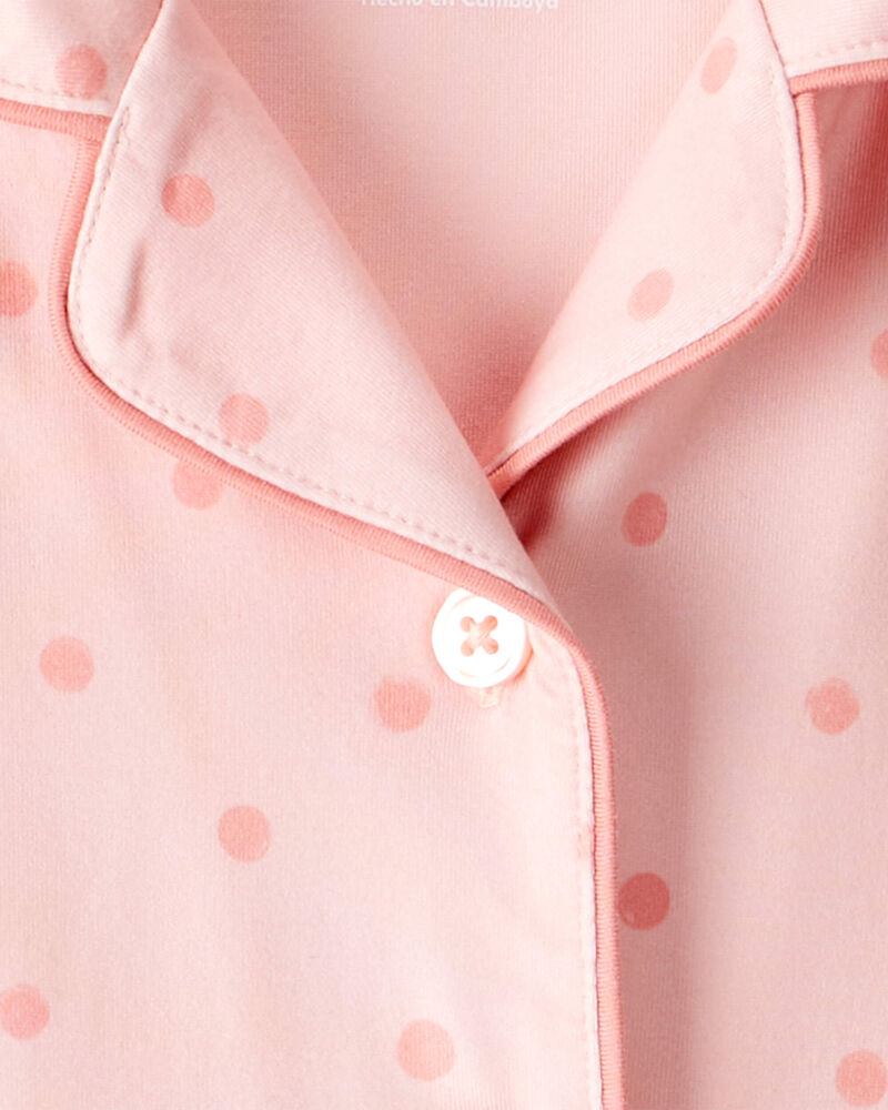 Toddler 2-Piece Polka Dot Coat-Style Pyjamas, image 2 of 3 slides