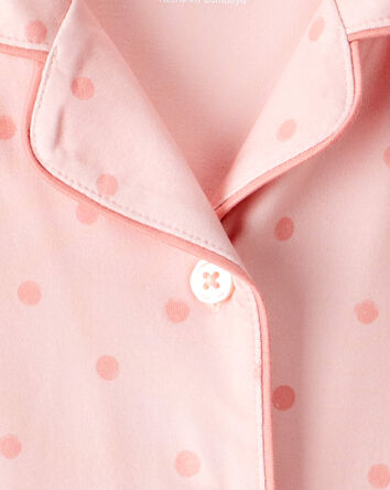 Toddler 2-Piece Polka Dot Coat-Style Pyjamas, 
