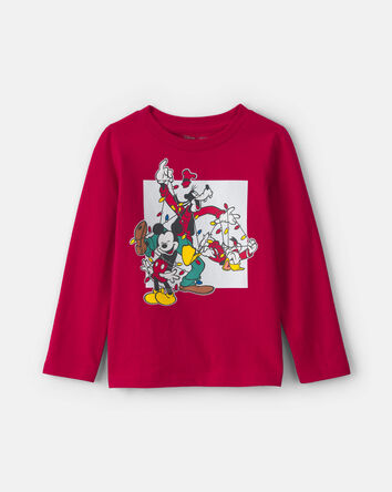 Toddler Boy Disney&copy; Mickey Mouse Christmas Long-Sleeve Graphic Tee - Red, 