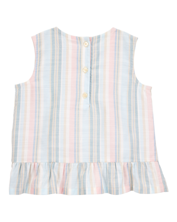 Toddler Striped Sleeveless Fashion Top, 
