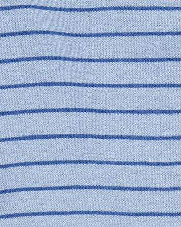 Baby 2-Piece Striped Henley Outfit Set - Blue, 