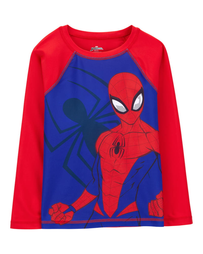 Boys Marvel™ Spider-Man Long-Sleeve Rashguard Swim Top Red/Blue