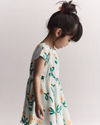 Toddler Girl Avenue Twirl&trade; Dress in Floral Print - Light Green, image 3 of 6 slides