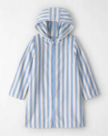 Jeune - Cache-maillot &agrave; rayures en coton biologique, 