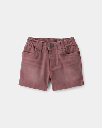 Baby Boy Twill Pull-On Shorts - Brown, 