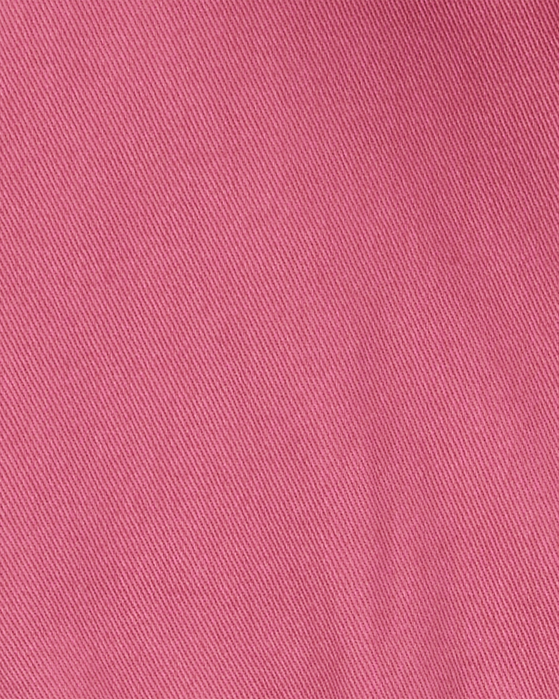 Toddler Twill Button-Down Romper - Purple, image 2 of 3 slides