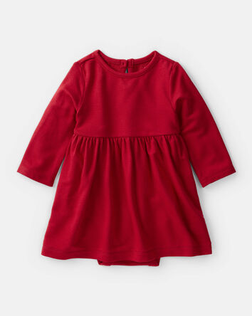 Bébé fille - Robe cache-couche PurelySoft - Rouge, 