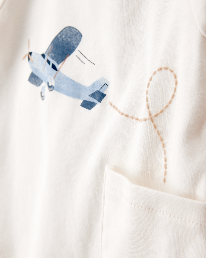 Baby 4-Piece Airplane Print Outfit Set, image 2 of 5 slides