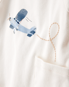 Baby 4-Piece Airplane Print Outfit Set, image 2 of 5 slides