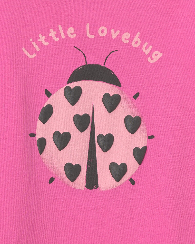Toddler Girl Toddler Girl 'Little Lovebug' Heart Long-Sleeve Graphic Tee - Pink, image 2 of 3 slides