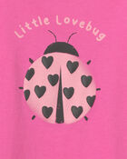 Toddler Girl Toddler Girl 'Little Lovebug' Heart Long-Sleeve Graphic Tee - Pink, image 2 of 3 slides
