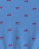 Toddler Girl Bow Long-Sleeve Dress - Blue, image 3 of 4 slides