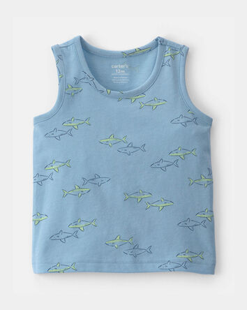 Baby Boy Shark Tank Top - Blue, 