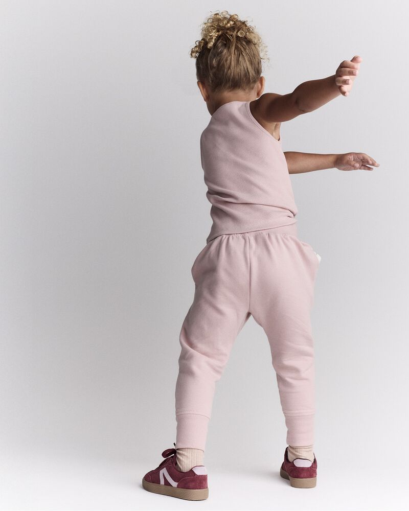 Toddler Girl Ribbed Tank Top - Pink, image 3 of 6 slides