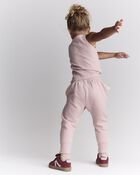 Toddler Girl Ribbed Tank Top - Pink, image 3 of 6 slides