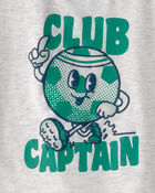 Baby Boy 'Club Captain' Graphic Tee - Grey, image 3 of 4 slides