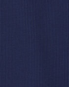 Boys Thermal Long-Sleeve Button-Down Shirt - Navy Blue, image 2 of 3 slides