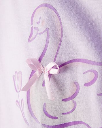 Filles - Robe de nuit ample Swan Floral - Violet/Blanc, 