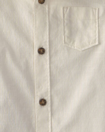 Tout-petit gar&ccedil;on - Ensemble 2 pi&egrave;ces chemise boutonn&eacute;e boutonn&eacute;e et short en chambray - Ivoire/Brun, 
