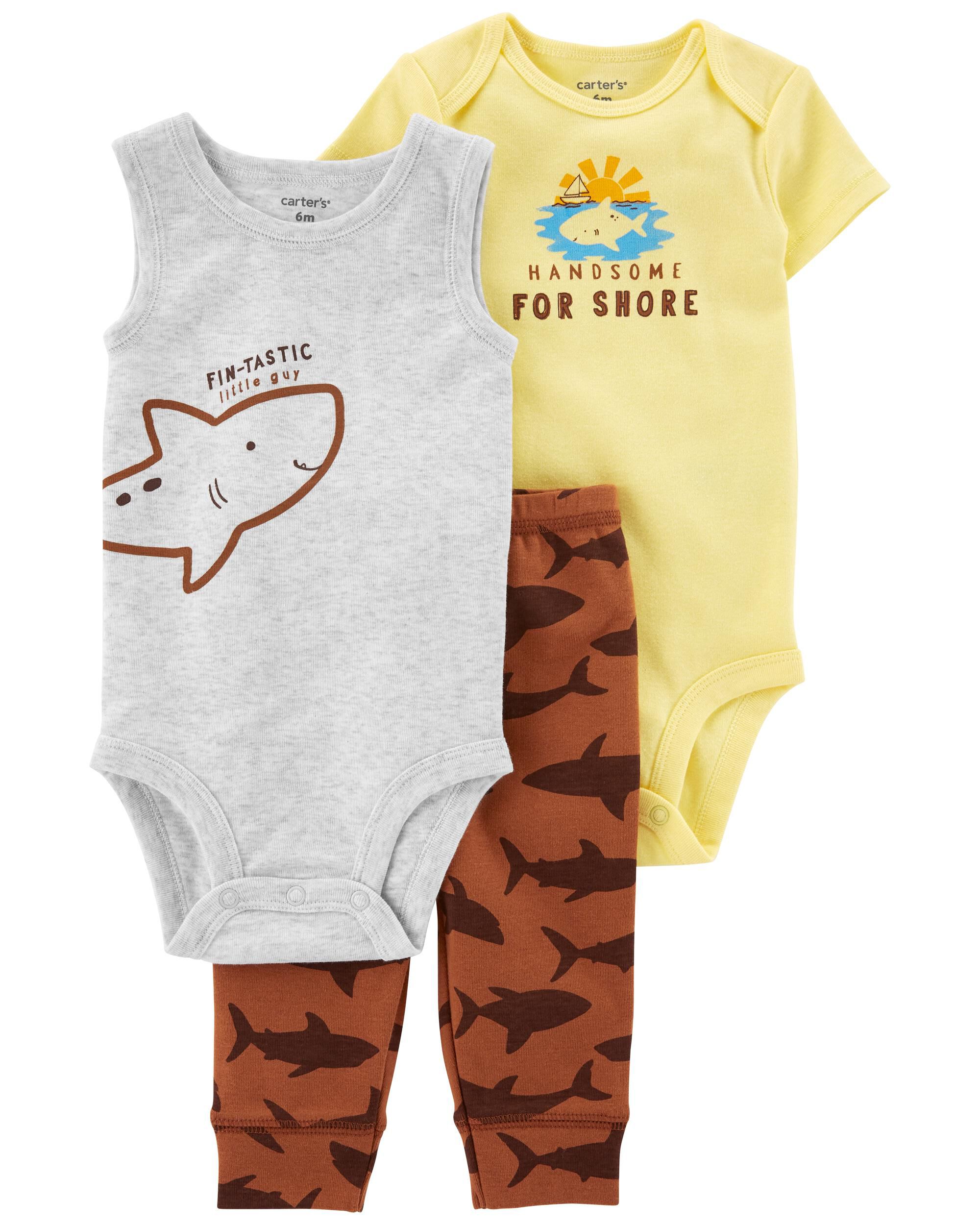 Carter's shark shop outfit
