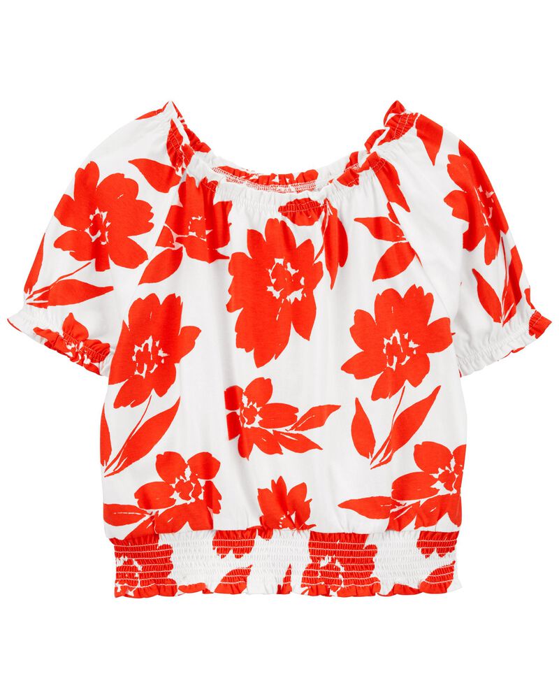 Kid Floral Smocked Top, image 1 of 3 slides