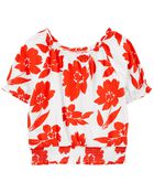Kid Floral Smocked Top, image 1 of 3 slides