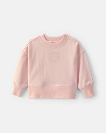 B&eacute;b&eacute; fille - Chandail en jersey bouclette &agrave; logo OshKosh - Rose, 