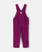 Toddler Girl Corduroy Overalls - Purple, image 2 of 4 slides